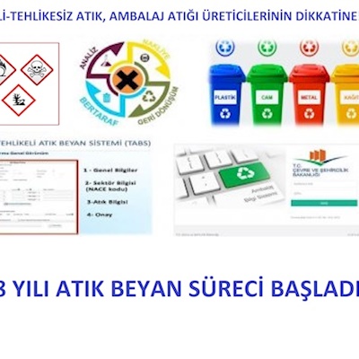 2018 Yılı Atık Beyan Süreci Başladı 11.01.2019