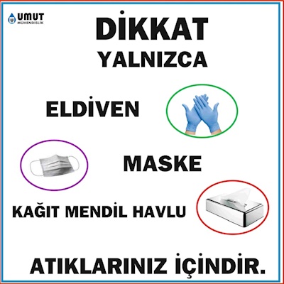 ELDİVEN MASKE VE KAĞIT HAVLU-PEÇETE ATIKLARI 08/04/2020