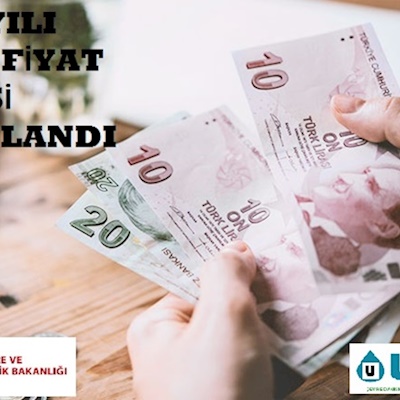 2019 Yılı Birim Fiyat Listesi Yayınlandı 02.01.2019
