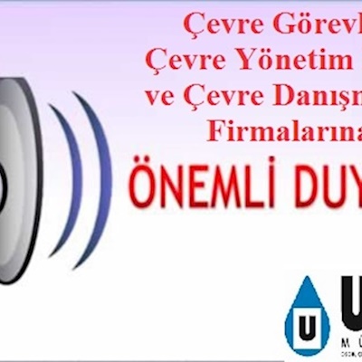 Entegre Çevre Bilgi Sistemi Yazılım Uyarımı 09.06.2018