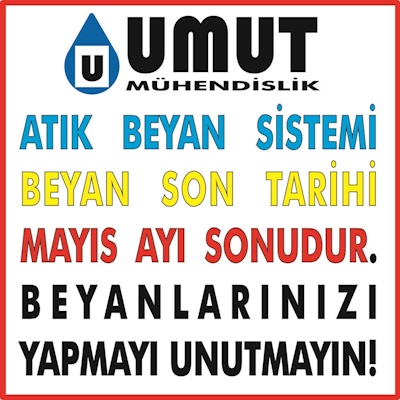 Atık Beyanlarında Son Tarih 31 Mayıs. 27/05/2020