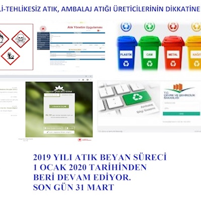 2019 Yılı Atık Beyanına Dikkat!